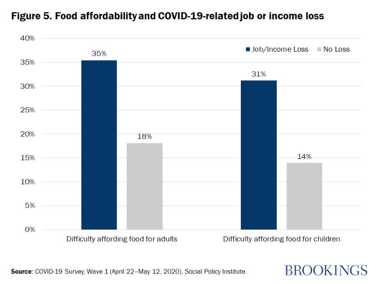     Figure 5. Abordabilité alimentaire et perte d'emploi ou de revenu liée au COVID-19
