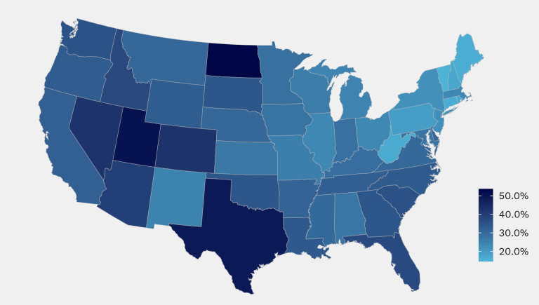 Carte 2. Les populations riches devraient augmenter le plus dans les régions du Pacifique Ouest et des Plaines