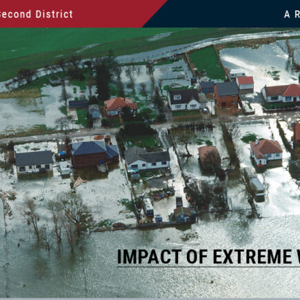 Decorative image: Aerial photo of flooded neighborhood