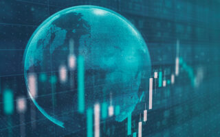 Photo: Globe on a graph