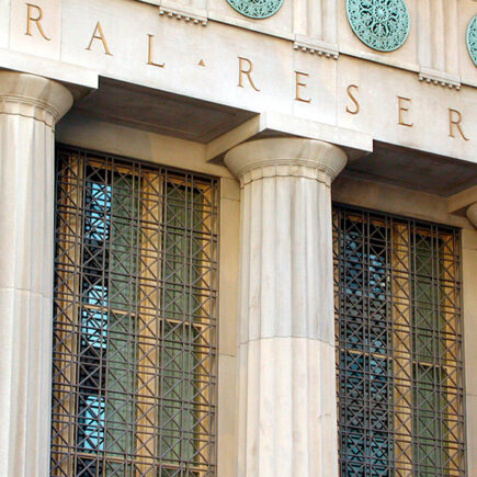 close up photo of the federal reserve building