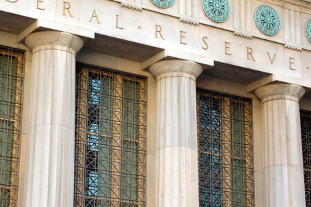 close up photo of the federal reserve building