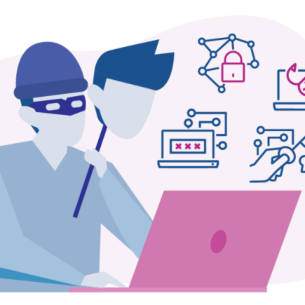 Cybercriminal sur ordinateur