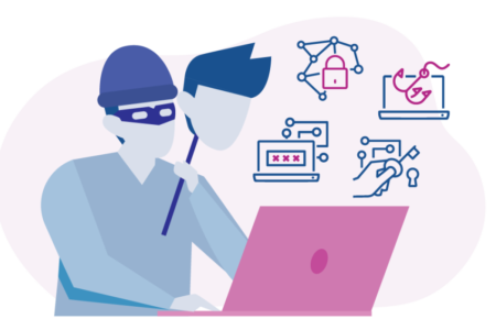Cybercriminal sur ordinateur